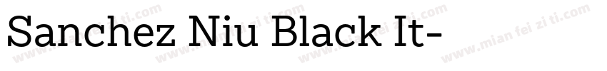 Sanchez Niu Black It字体转换